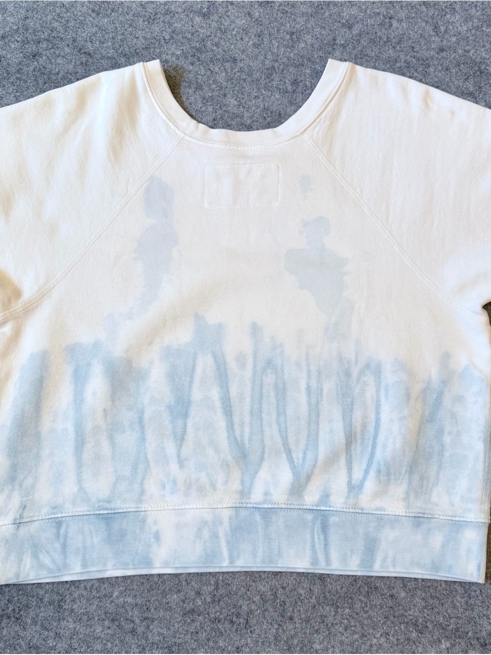 Nili Lotan Ciara Short Sleeve Sweatshirt Sky Blue White Tie Dye Size S - Picture 6 of 12